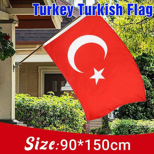 Large Turkey Turkish Flag Heavy Duty Outdoor 90 X 150 CM - 3ft x 5ft