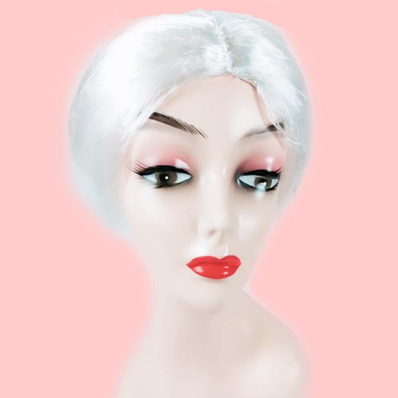 1X Grandma Wig Old Lady Woman White Granny Mother Dress Up Costume Party