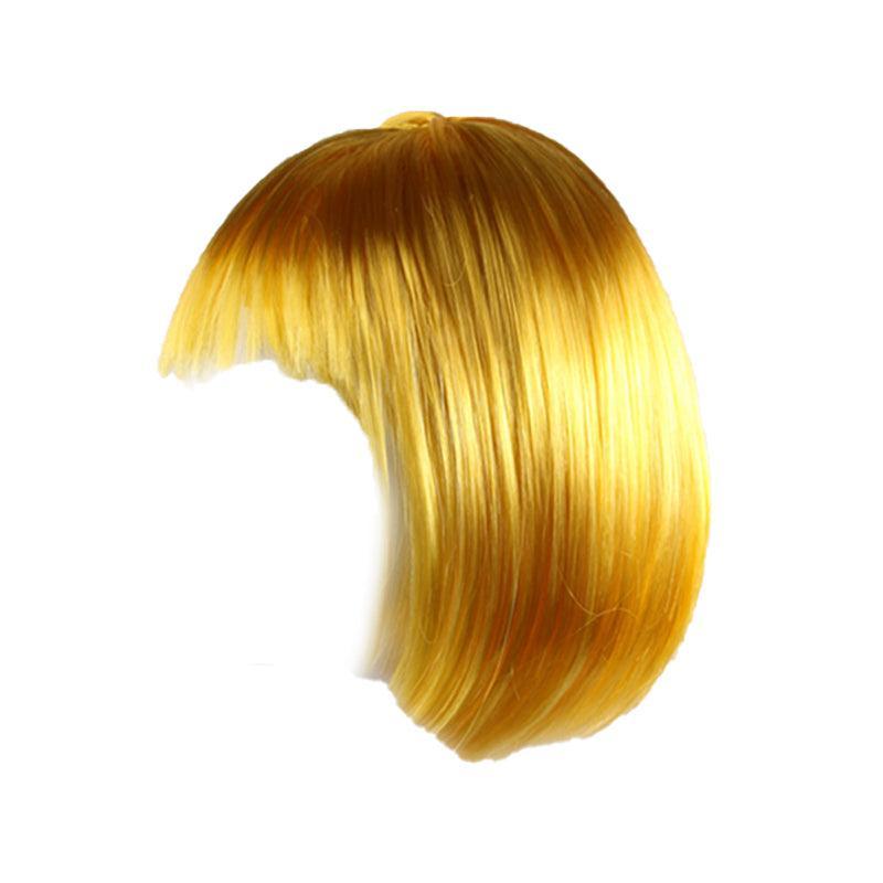 Short Bob Wig with Bangs for Women Synthetic Cosplay Party Hair in 14 Colours - Light Gold