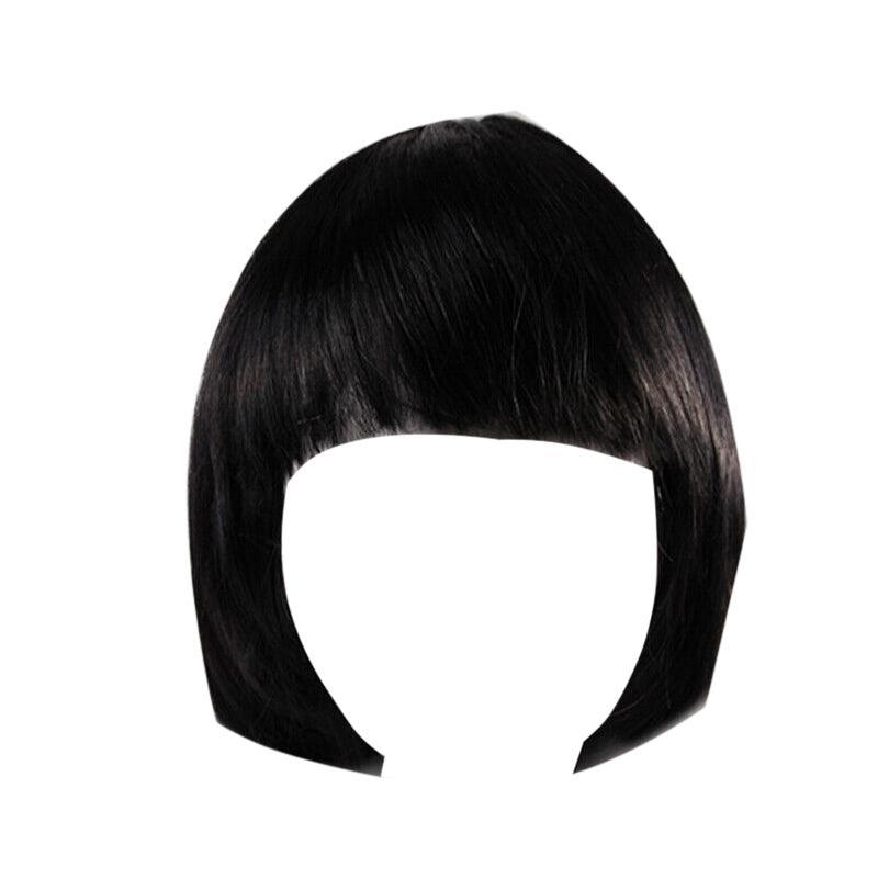 Short Bob Wig with Bangs for Women Synthetic Cosplay Party Hair in 14 Colours - Dark Purple