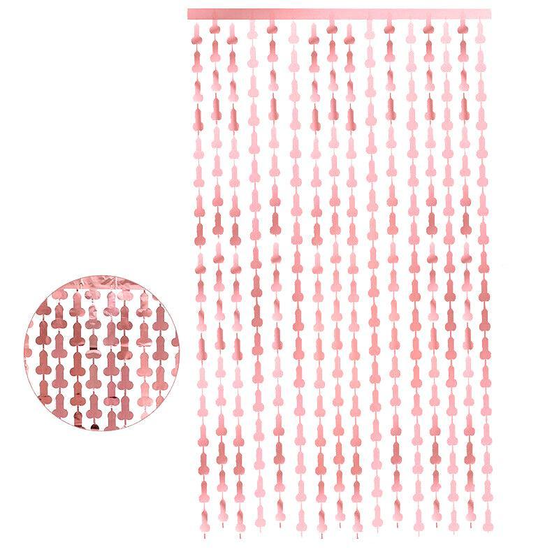 Metallic Tinsel Curtain 2m x 1m Hens Party Backdrop Foil Fringe Hanging Decor - Gold