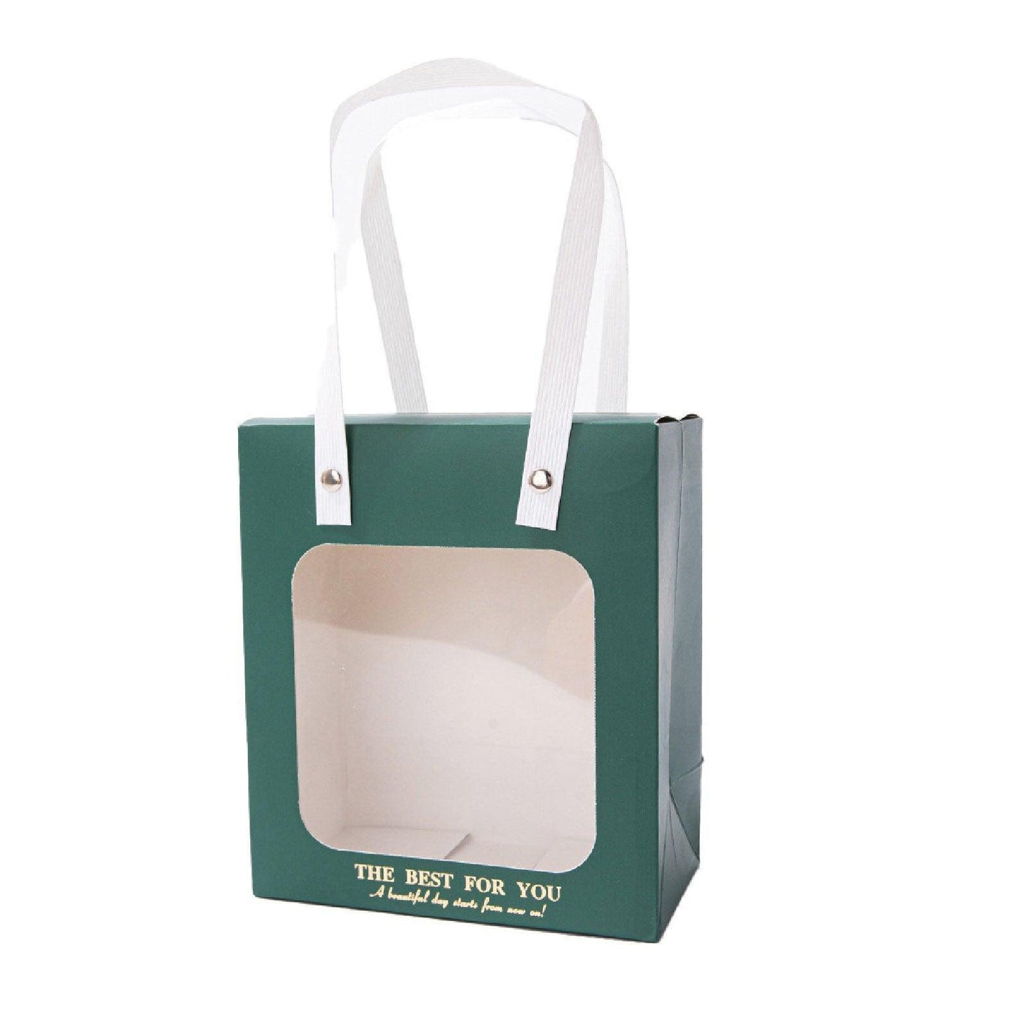 20pcs Translucent Gift Bags Packaging Tote Birthday Party Favors Candy Bags - Beige-M Size