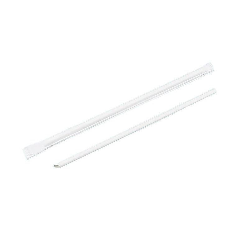 1000-2000pcs Colourful Paper Drinking Straws FOIL Metallic Party - White-6*230mm 2000PCS