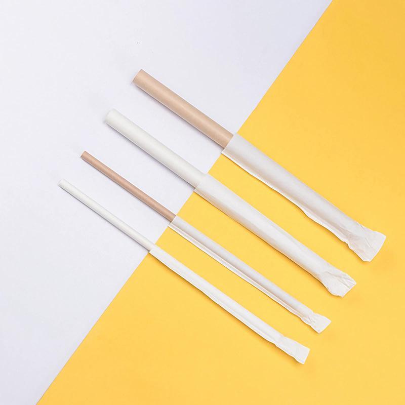 1000-2000pcs Colourful Paper Drinking Straws FOIL Metallic Party - White-12*200mm 1000PCS