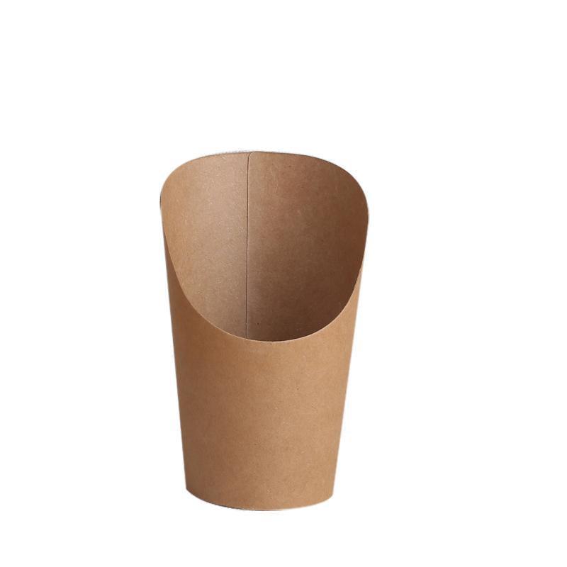 French Fries Holder Kraft Paper Cups Holder Disposable Paper Cups - 32OZ