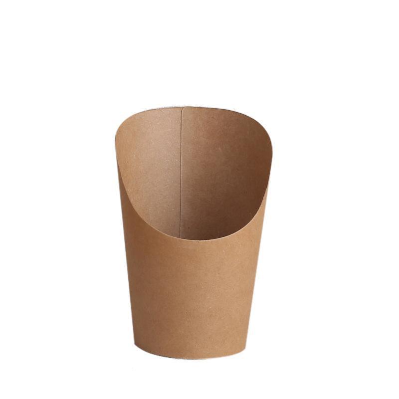 French Fries Holder Kraft Paper Cups Holder Disposable Paper Cups - 32OZ