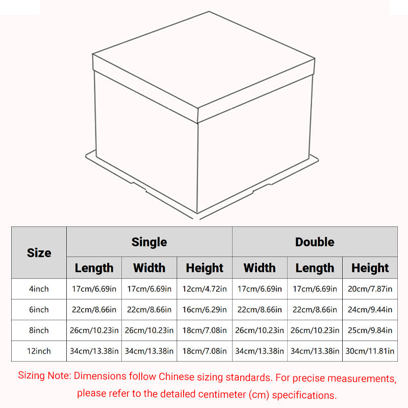 20 PCS Clear Treat Box Box Portable Cake Display Transparent Birthday Cake - 8 INCH(without ribbon)-Single