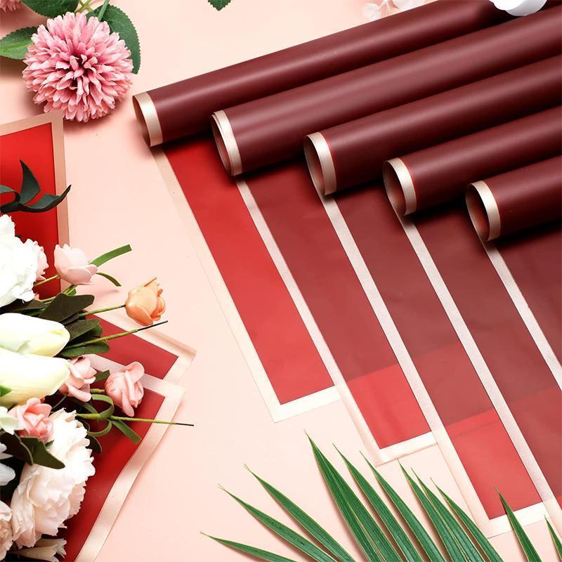 100PCS Waterproof Flower Gift Wrapping Paper Florist Bouquet Craft Packaging - Blue