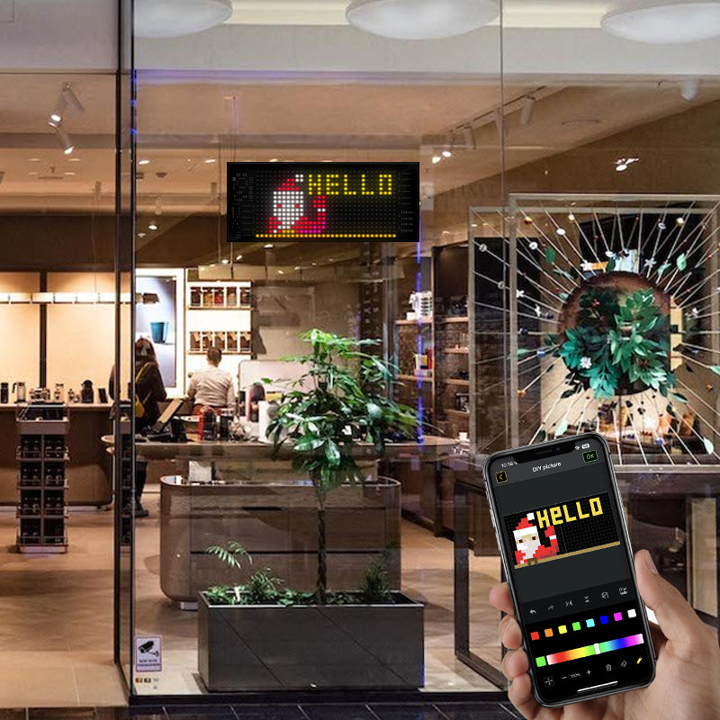 Programmable LED Matrix Panel Flexible Screen IP65 with APP Control 70*173mm