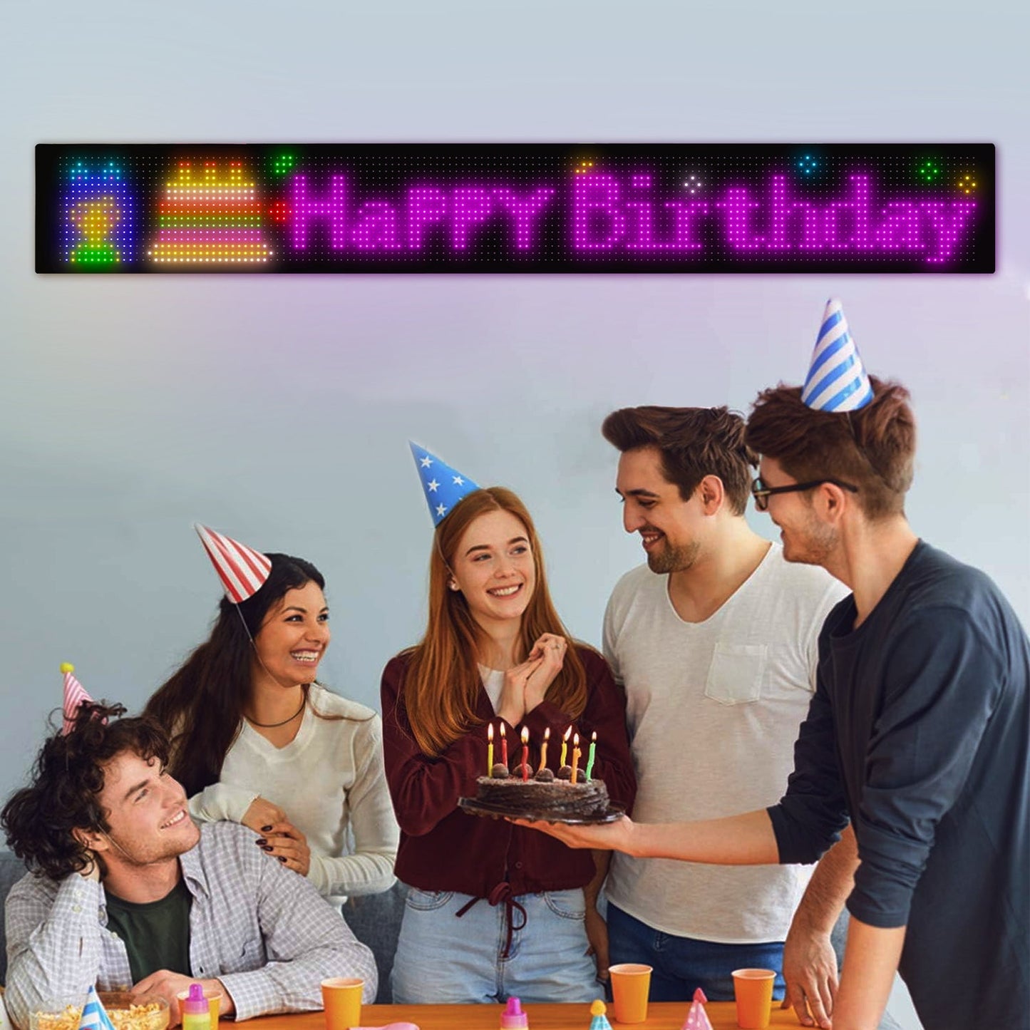 Programmable LED Matrix Panel Flexible Screen IP65 with APP Control 192*1330mm