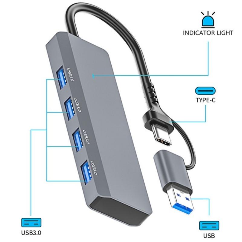Usb3.0 4-Port Hub For Laptops Ads-305D