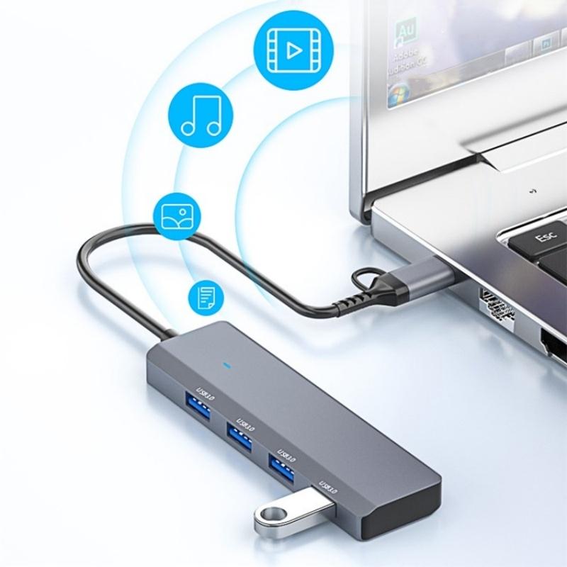 Usb3.0 4-Port Hub For Laptops Ads-305D