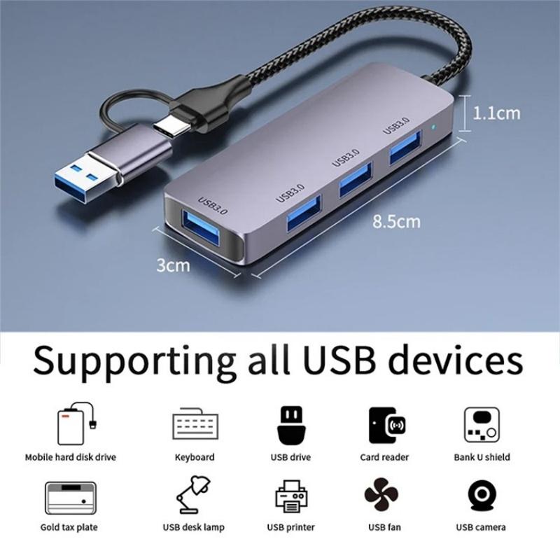 Usb + Type-C 3.0 Converter Hub For Laptop / Tablet