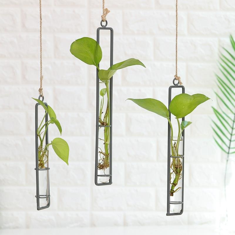 Charming Iron Art Glass Wall Hanging for Home Gardening - Small Size