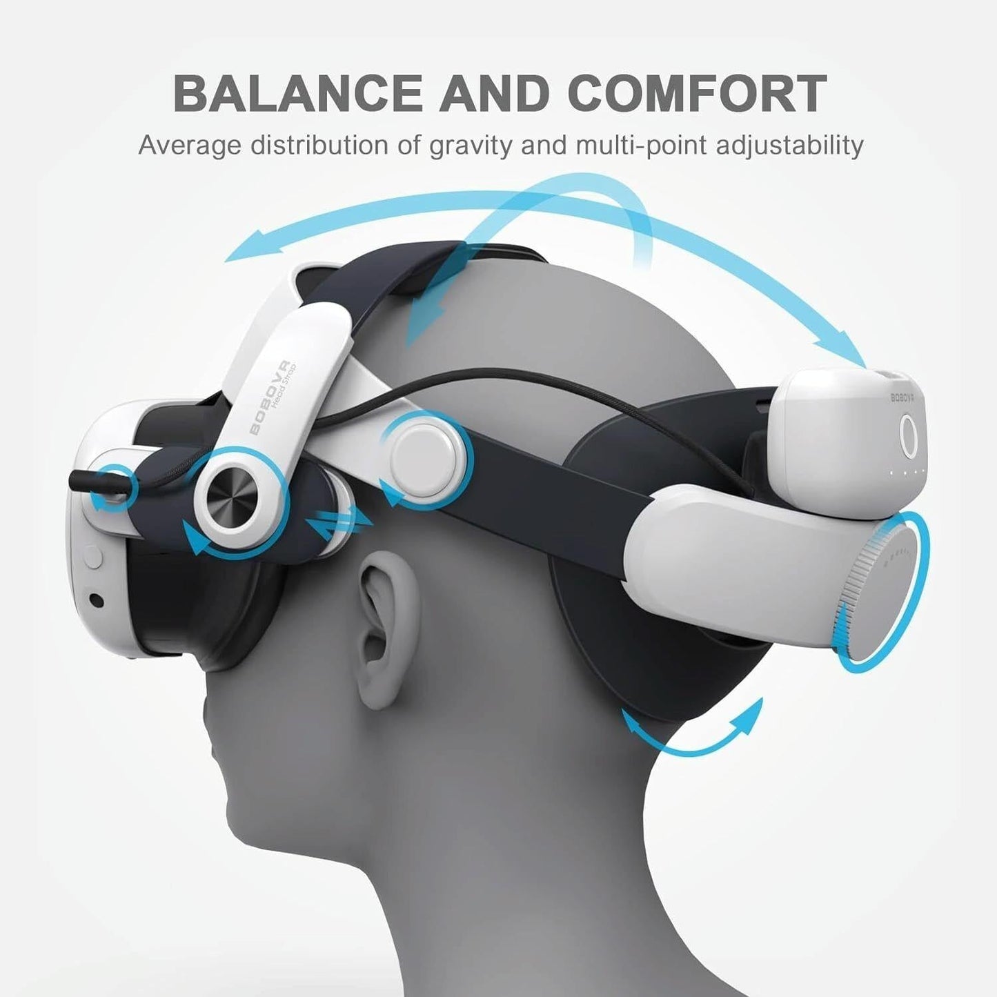 Meta Quest 3 Vr Head Strap with Dual Batteries