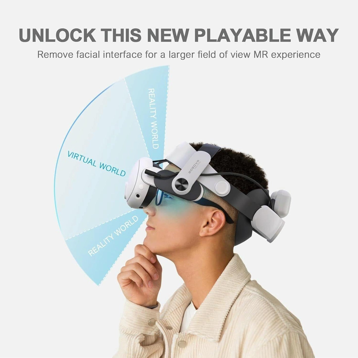 Meta Quest 3 Vr Head Strap with Dual Batteries