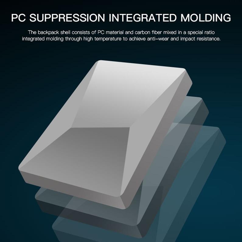 Waterproof Expandable Backpack with Usb Charging and Password Lock - Silver