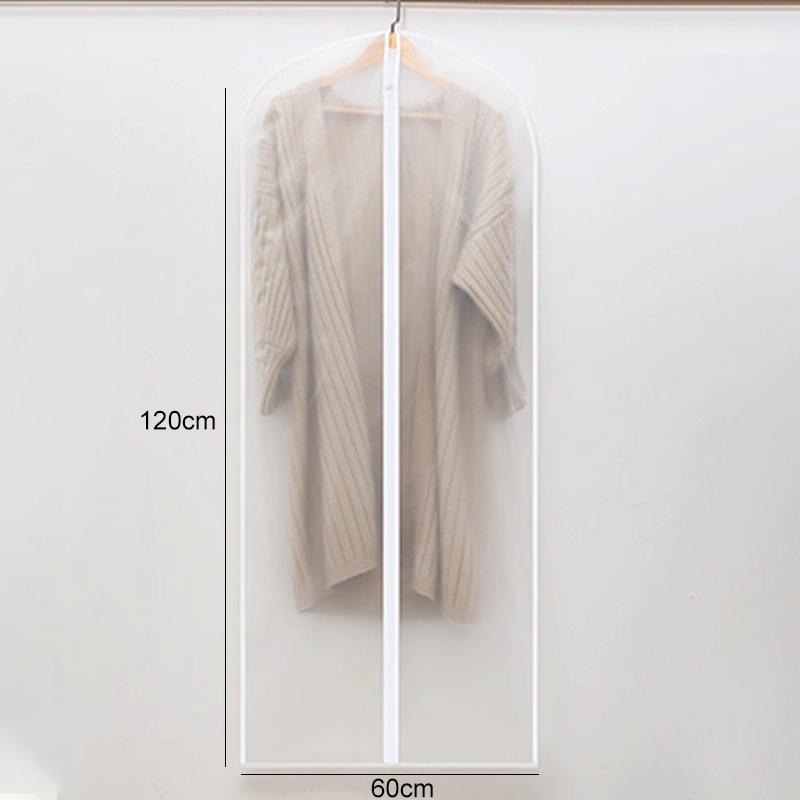 2 Transparent Hanging Garment Storage Bags with Zipper