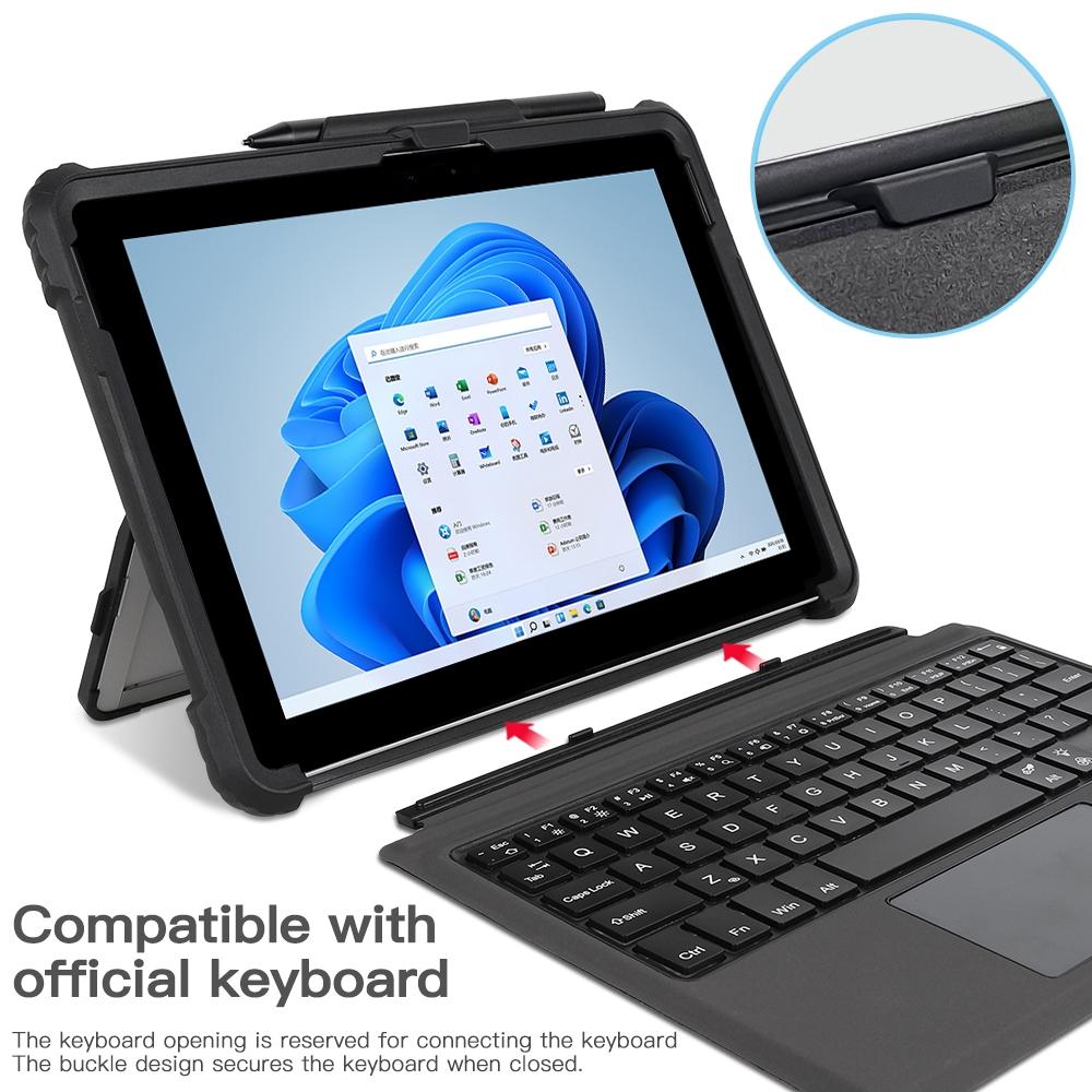 Acrylic Transparent Laptop Case with Hand Shoulder Strap for Microsoft Surface Go 1 / 2 / 3