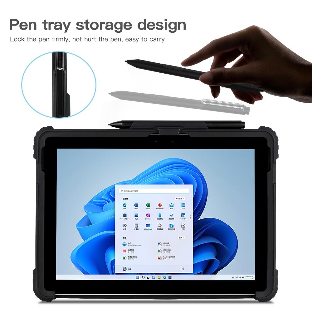 Acrylic Transparent Laptop Case with Hand Shoulder Strap for Microsoft Surface Go 1 / 2 / 3