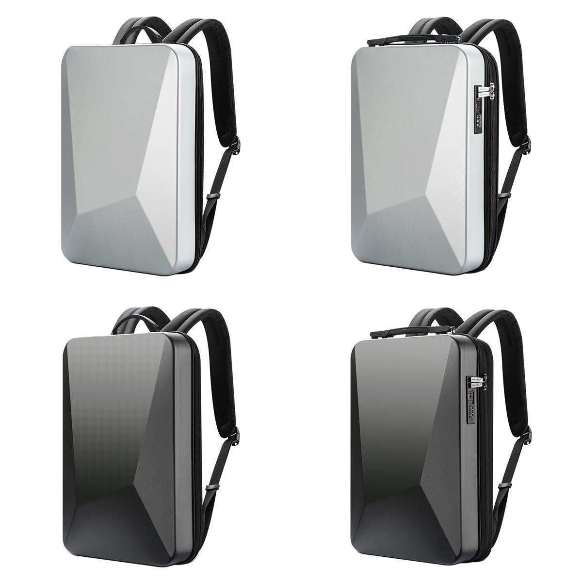 Waterproof Expandable Backpack with Usb Charging - Black Regular