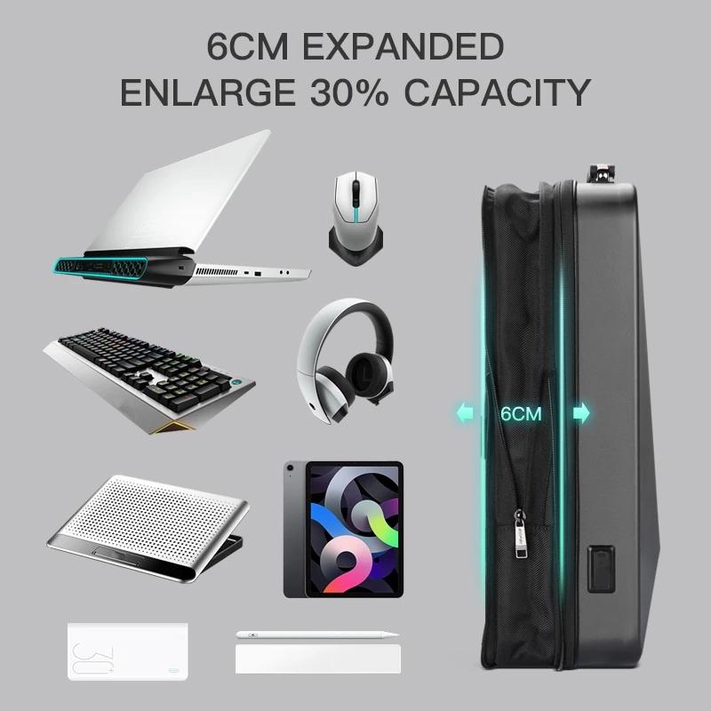 Waterproof Expandable Backpack with Usb Charging - Black Regular