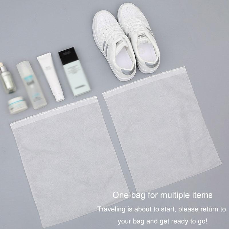 50 Pcs Thickened Non Woven Shoe Storage Bag Portable & Sunscreen - 50Pcs /Pack 32X48Cm Large