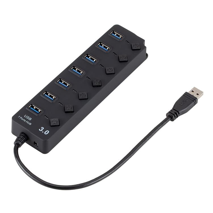 7-Port Usb 3.0 Hub With Switch For Pc / Laptop