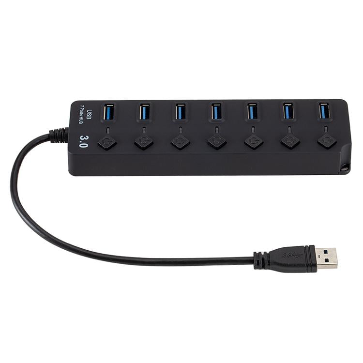 7-Port Usb 3.0 Hub With Switch For Pc / Laptop