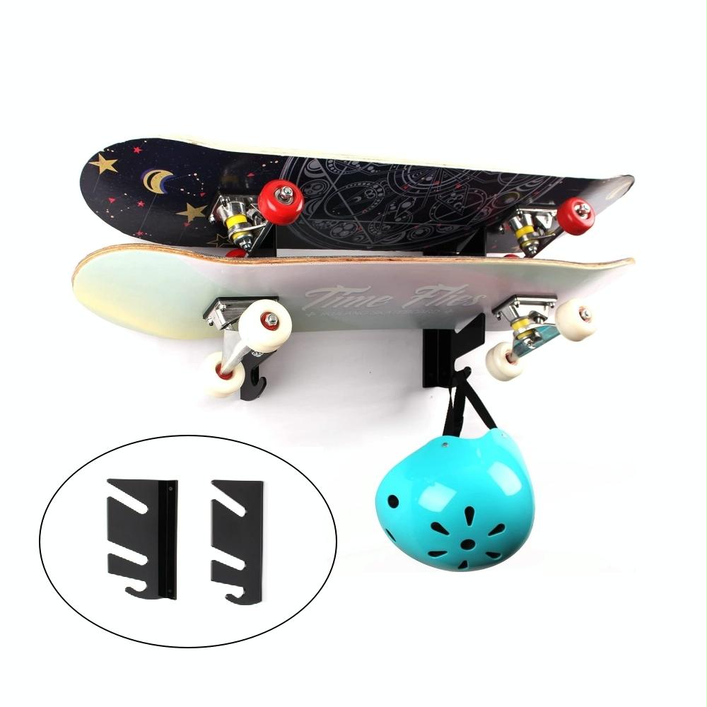 Wall Mount Bracket for 1 Pair of Four-wheel Skateboards