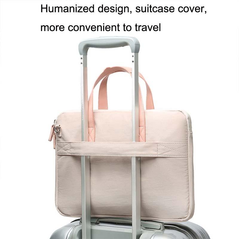 Ultra-thin Macbook Laptop Bag with Mouse Pad - Khaki & Gray 15.6-16.1 Inches