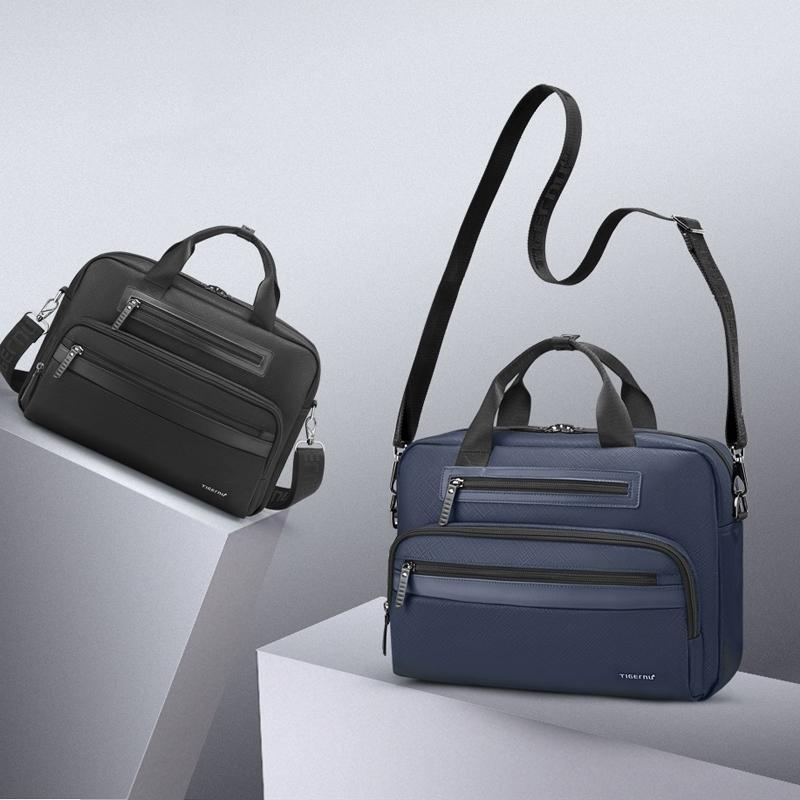 Versatile Men Laptop Briefcase - Black