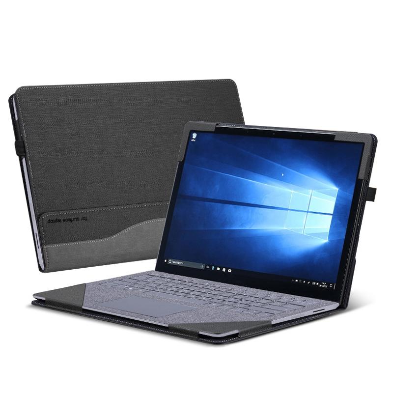 Versatile 13.5 Leather Laptop Sleeve for Microsoft Surface - Multi-functional - Blue