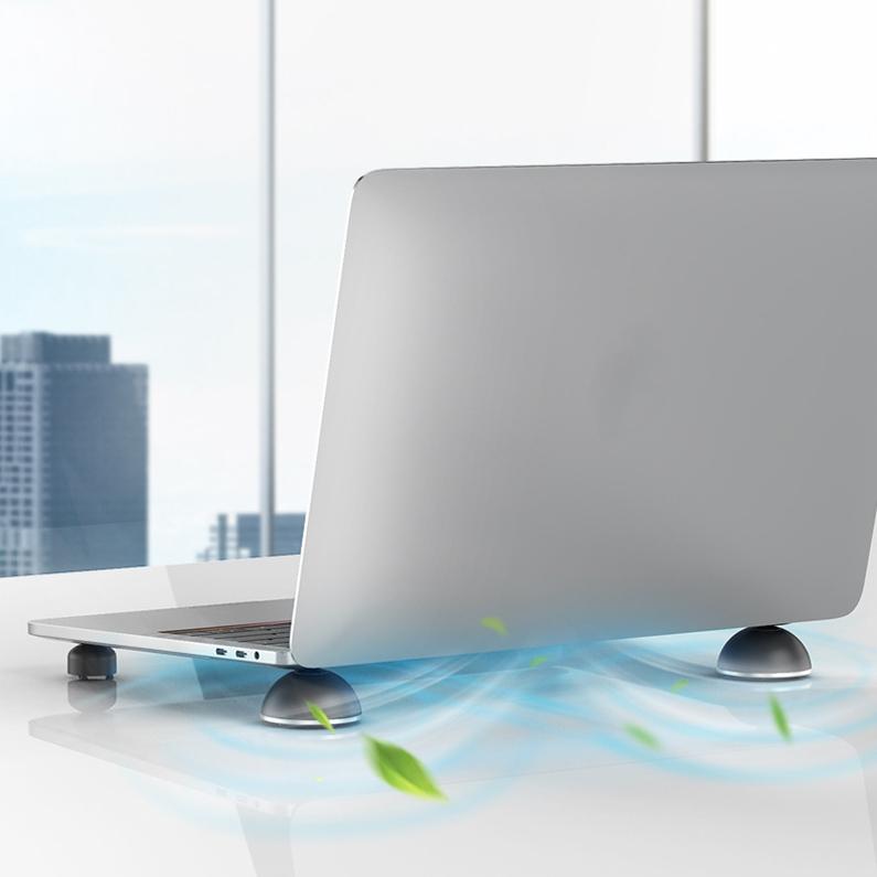 Portable Aluminum Bracket Foot Pad for Macbook - Suohuang - White