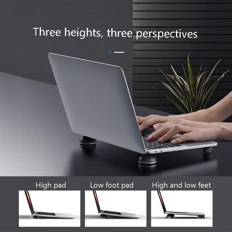 Portable Aluminum Bracket Foot Pad for Macbook - Suohuang - White