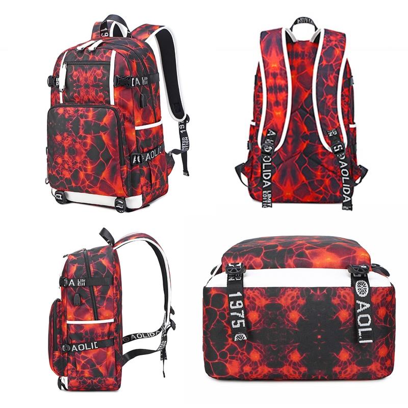 Student Waterproof Printed Backpack - Print Colour