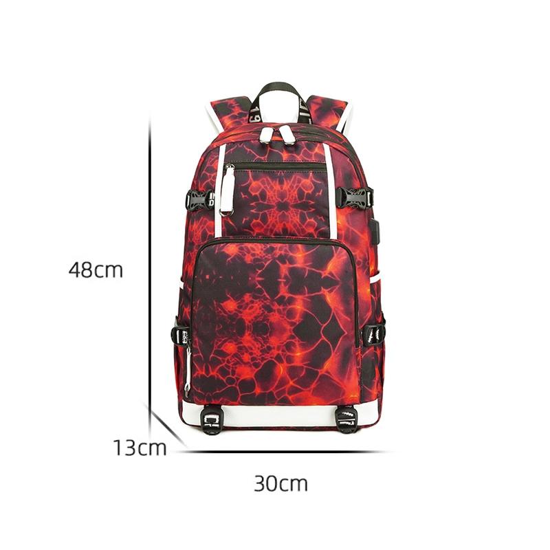 Student Waterproof Printed Backpack - Print Colour