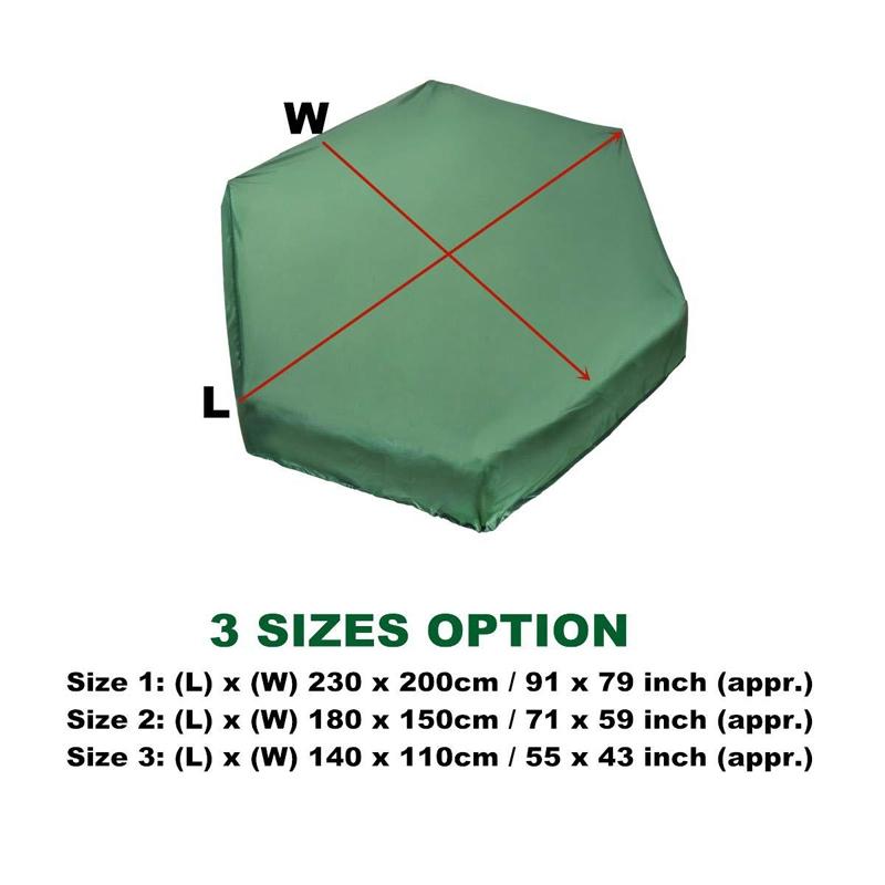 Waterproof Hexagonal Toy Cover - Uv & Dust-proof - 230x200cm - Green