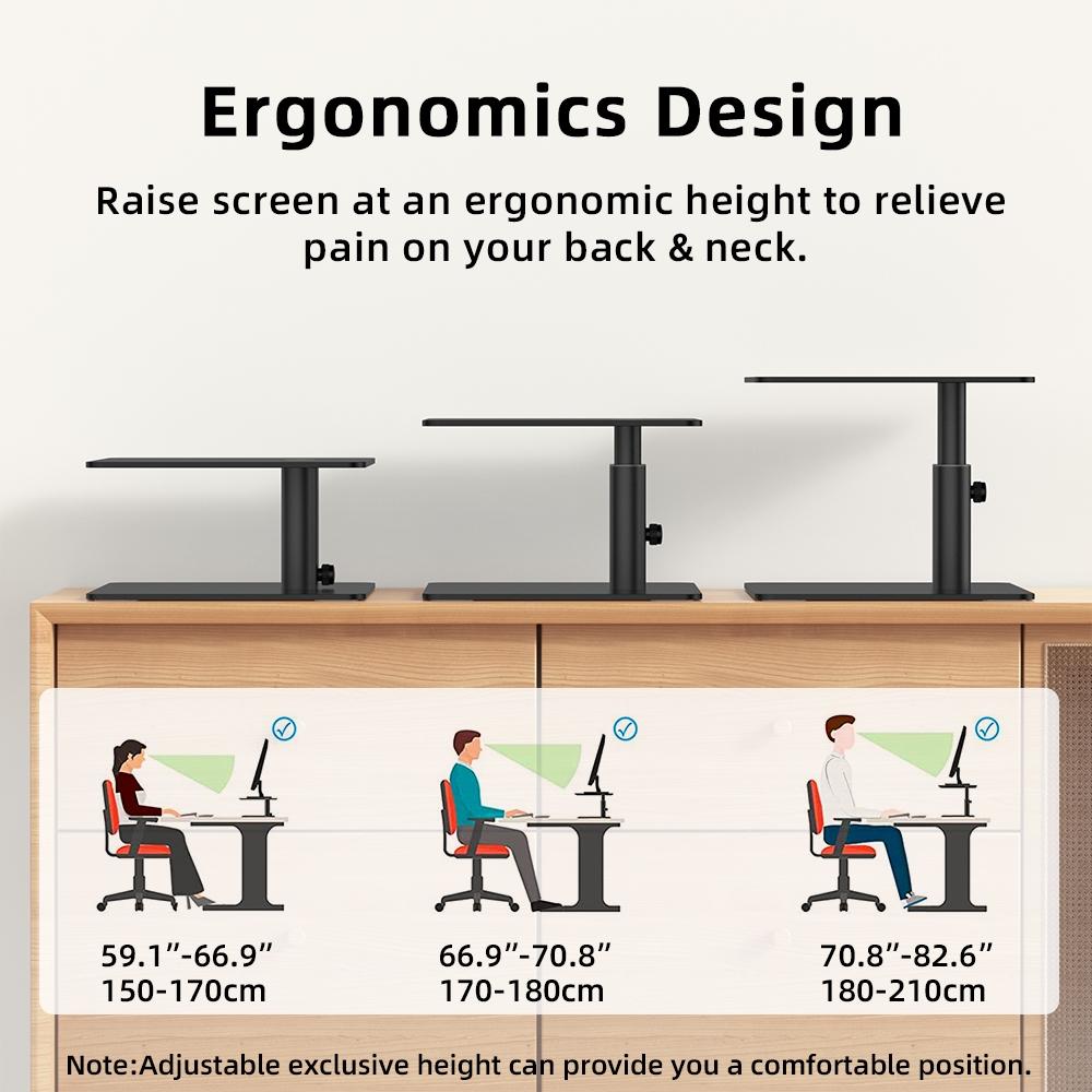 Aluminum Computer Screen Bracket - Black by Lenuo
