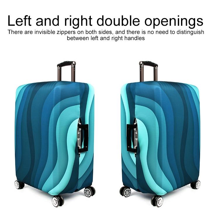 22-24 Inch Travel Suitcase Dust Covers - Elastic & Abrasion-resistant - Green Ripple