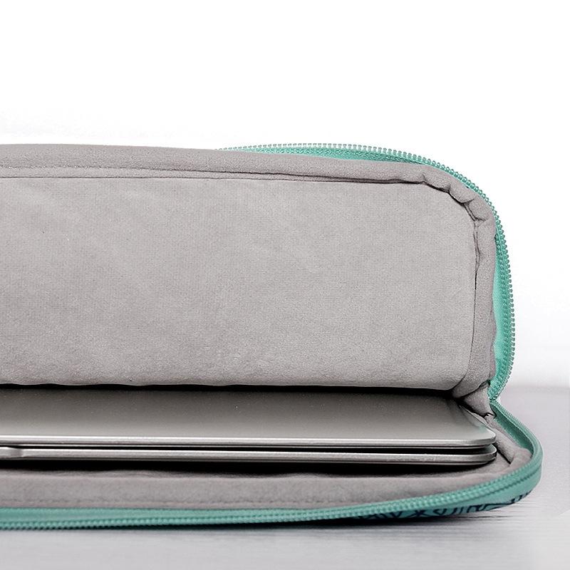Green Wave 13 Laptop Sleeve in Pu Leather Print
