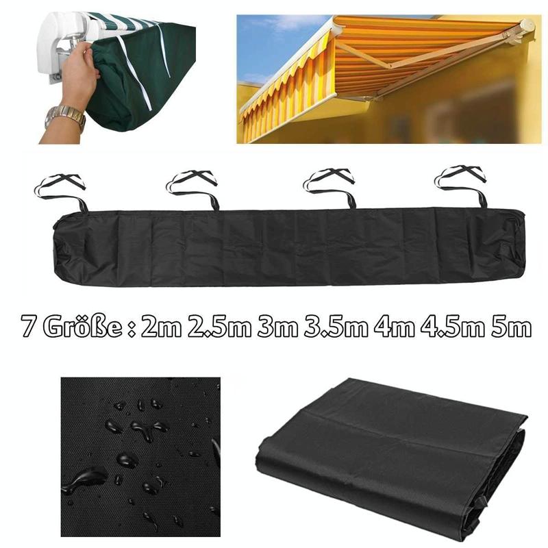 Waterproof Retractable Canopy for Outdoor Patio - 3m Size - Black