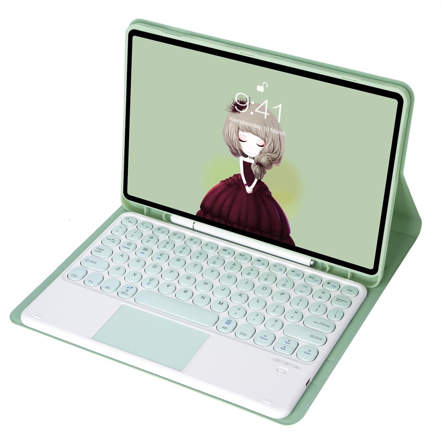 Detachable Bluetooth Keyboard Leather Case For Ipad 10.2 / Air 2019 / Pro 10.5 - Black - Eda001493803A