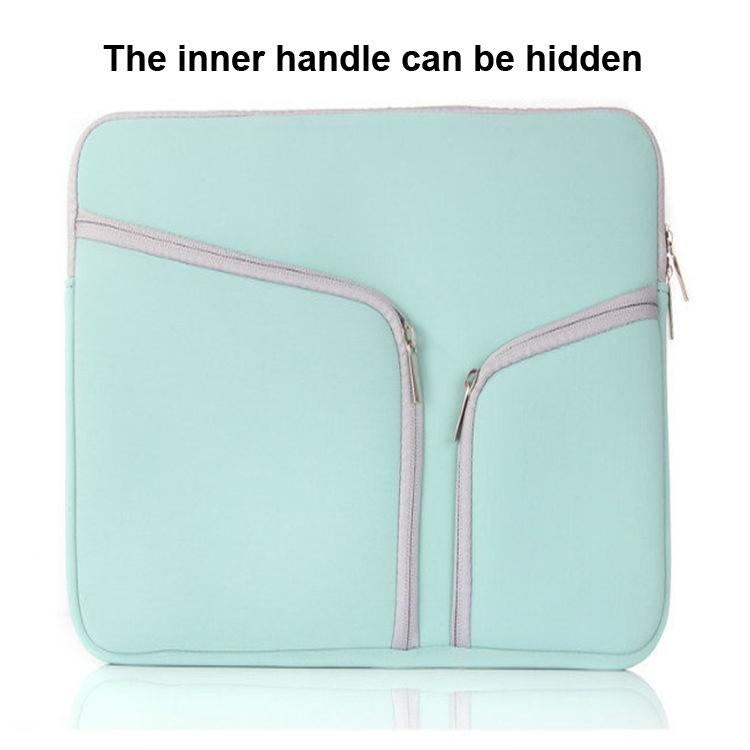 17 Inch Multi-Pocket Laptop Liner Bag For Diving Material Computer - Black - Blue
