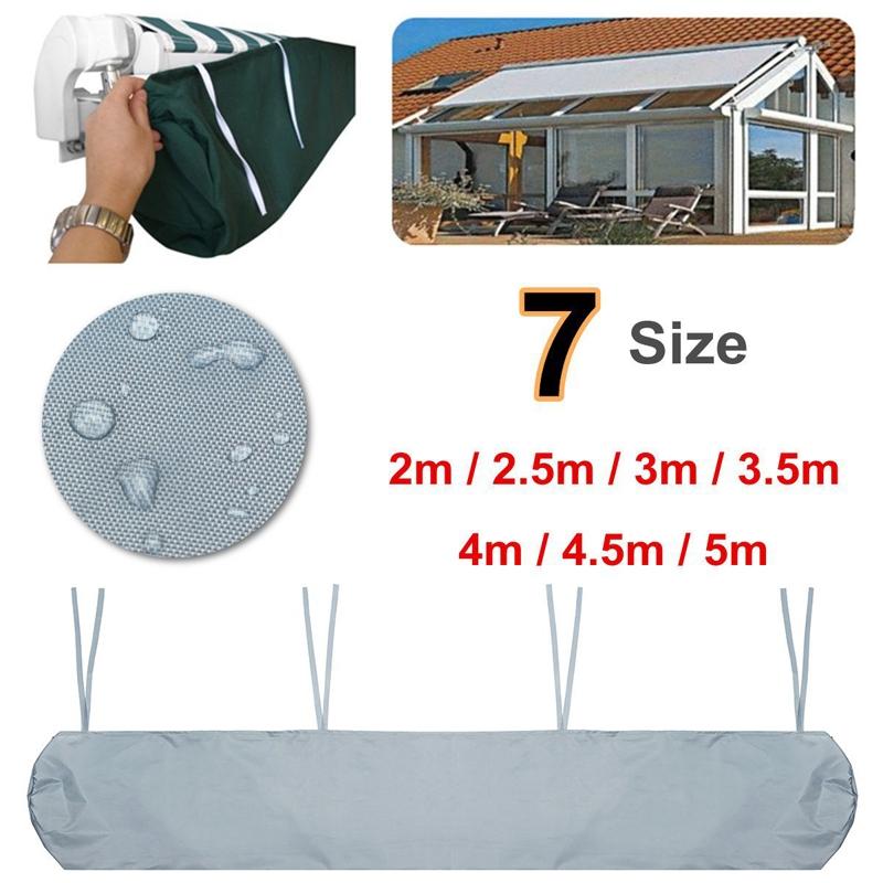 Waterproof Retractable Canopy for Outdoor Patio - 3.5m Size Dustproof Protective Cover - Black