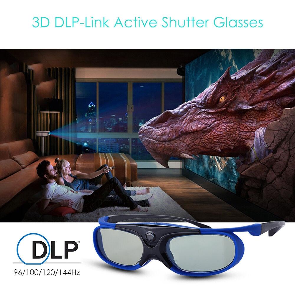 3d Glasses for Dlp Link Projection - Active Shutter - Black