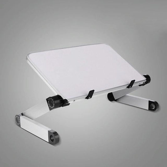 Adjustable Folding Laptop Stand - 360 Degree Rotation Aluminum Alloy - White