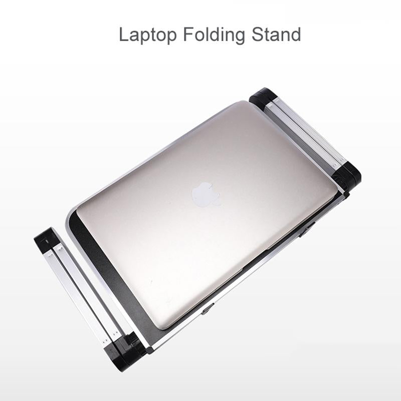 Adjustable Folding Laptop Stand - 360 Degree Rotation Aluminum Alloy - White