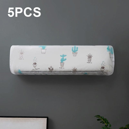 5-pack Hanging Ac Dust Cover - 95x20x31cm - Thickened - Green Plant Fairy