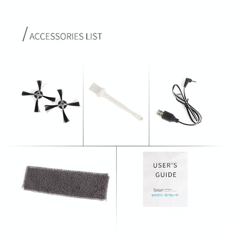 3-in-1 Smart Vacuum Cleaner Robot - Rechargeable Multifunctional Dry / Wet - White